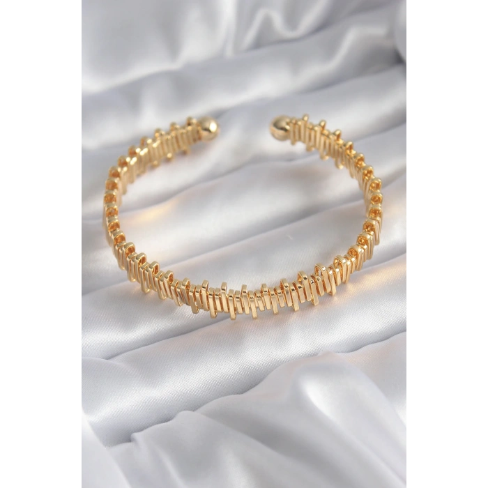 316L Çelik Gold Renk Dorika Model Kadın Bileklik
