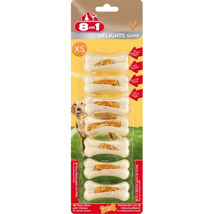 8 In 1 Delights Tavuklu Köpek Ödül Kemiği Xsmall 7x40 Gr