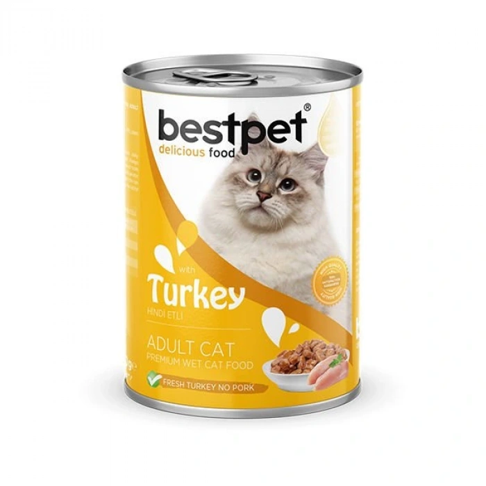 Bestpet Gravy Soslu Hindili Yetişkin Konserve Kedi Maması 1 Adet 85 Gr