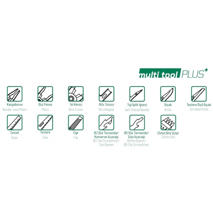 Elta 14000006046 Multi Tool Plus 165 mm (13 Fonksiyonlu)