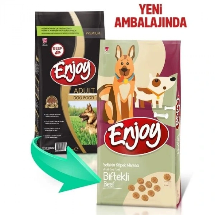 Enjoy Biftekli Yetişkin Köpek Maması 15 Kg