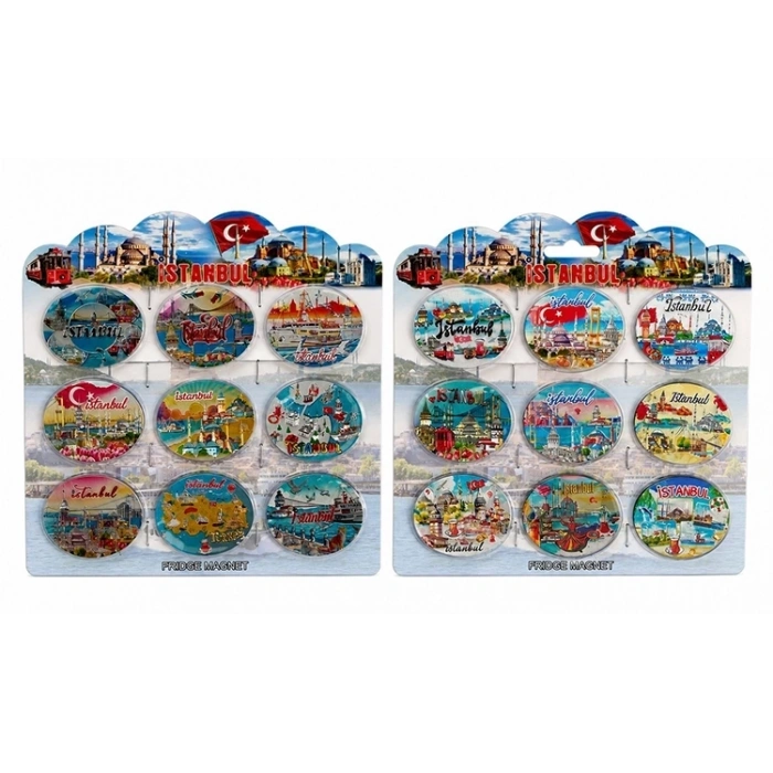 İstanbul Temalı Silikon Buzdolapı Süsü Magnet 9lu Set Alk5807