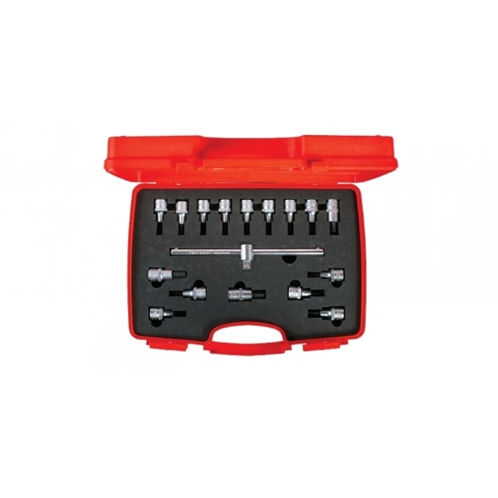 İzeltaş 1113006017 1/2 Lokmalı Allen ve Star (Torx®) Uç Takımı 17 Parça