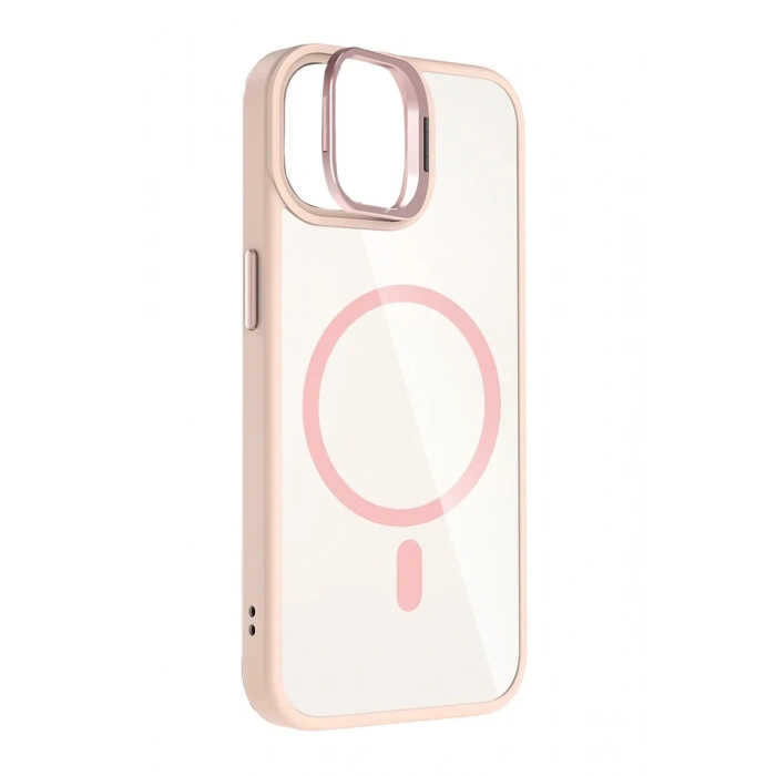 Joko Apple iPhone 11 Remim Lensli Magsafe Standlı Kapak - Pembe