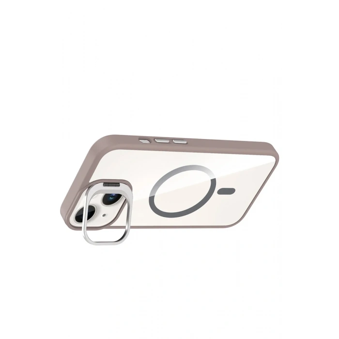 Joko Apple iPhone 14 Remim Lensli Magsafe Standlı Kapak - Titan Gri