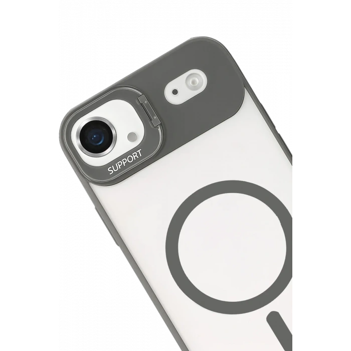 Joko Apple iPhone 17 Air Remim Lensli Magsafe Standlı Kapak - Titan Gri