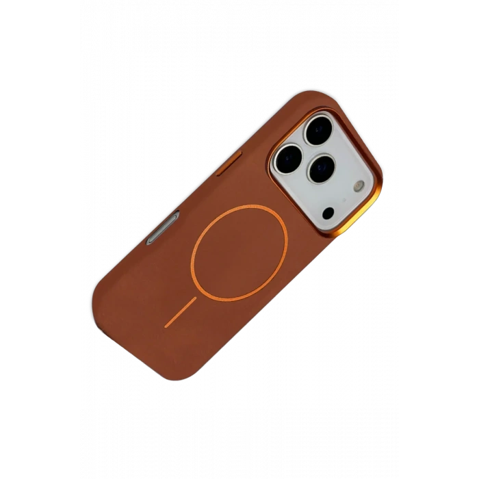 Joko Apple iPhone 17 Pro Max Luno Deri Magsafe Kapak - Kahverengi