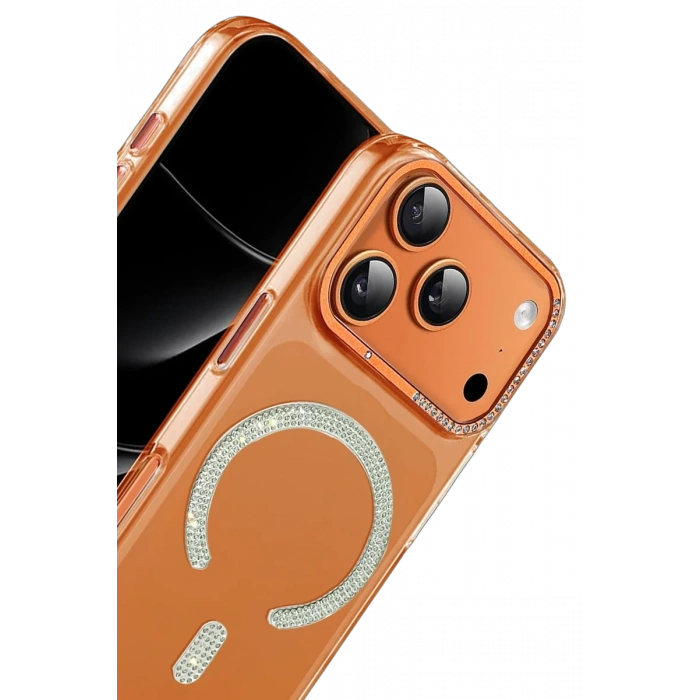Joko Apple iPhone 17 Pro Tash Diamond Magsafe Kapak - Turuncu