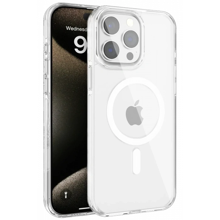 Joko iPhone 15 Pro Max Gleam PC Sert Magsafe Kılıf - Şeffaf