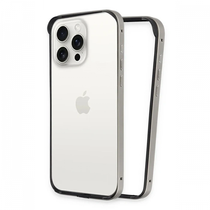 Joko iPhone 15 Pro Max Land Bumper Koruma Kapak - Titan Gri