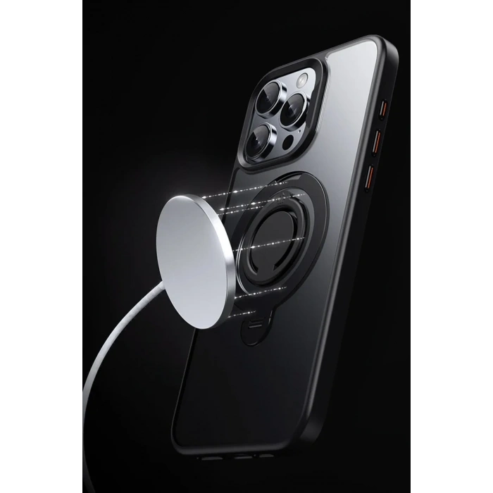 Joko iPhone 16 Plus Avatar 360 Dönen Magsafe Kapak - Titan Gri