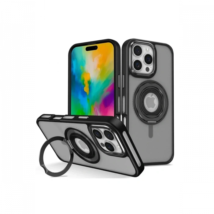 Joko iPhone 16 Pro Banza Magsafe Standlı Kapak - Siyah