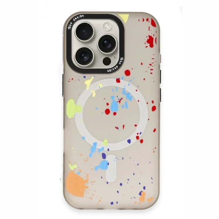 Joko iPhone 16 Pro Max Colorful Magsafe Kapak - Titan Gri
