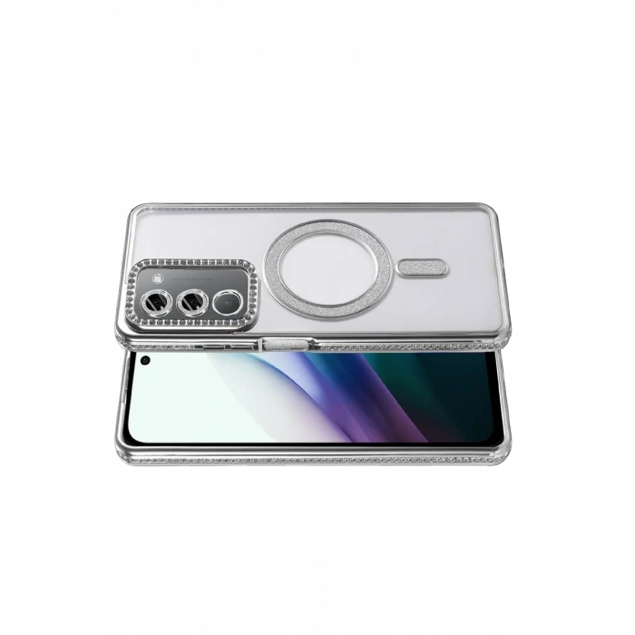 Joko Xiaomi Redmi 15 4G Joke Simli Magneticsafe Kılıf - Gümüş