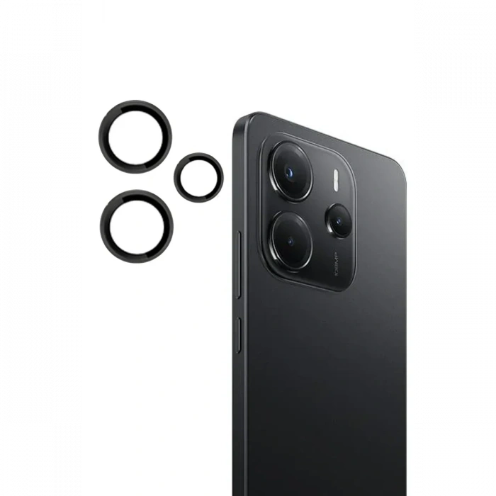 Joko Xiaomi Redmi Note 14 4G PVD Metal Kamera Lens - Siyah