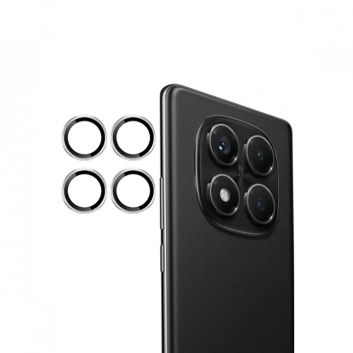 Joko Xiaomi Redmi Note 14 Pro 4G PVD Metal Kamera Lens - Gümüş