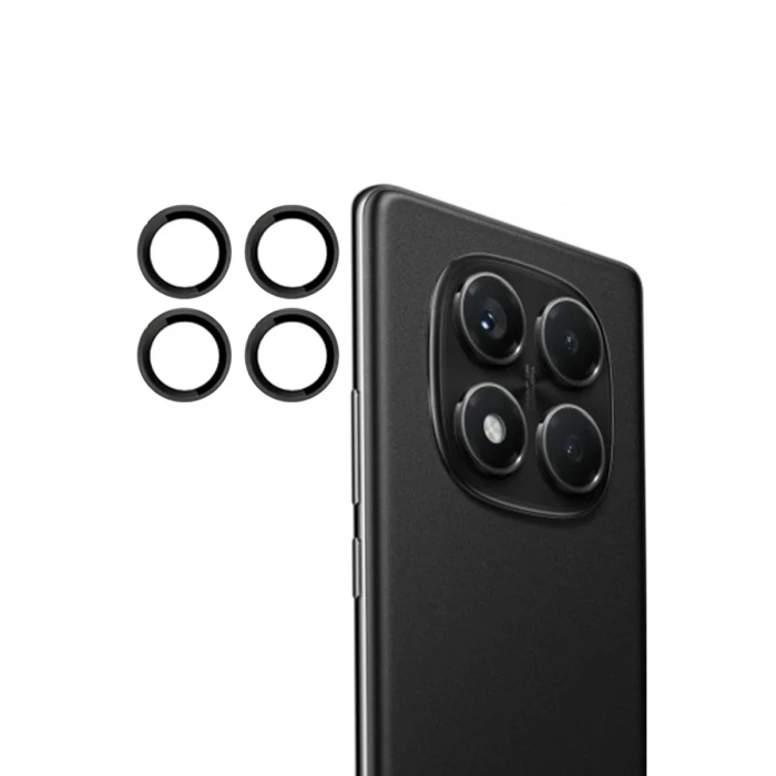 Joko Xiaomi Redmi Note 14 Pro 4G PVD Metal Kamera Lens - Siyah