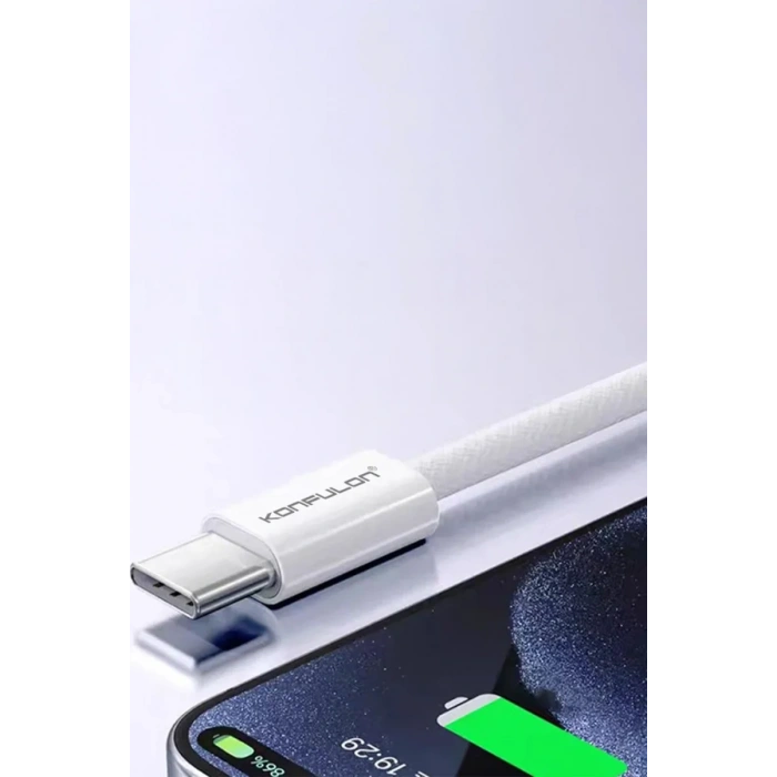 Konfulon DC82 1M 60W Type-C to Type-C  PD Hızlı Şarj Kablo - Beyaz