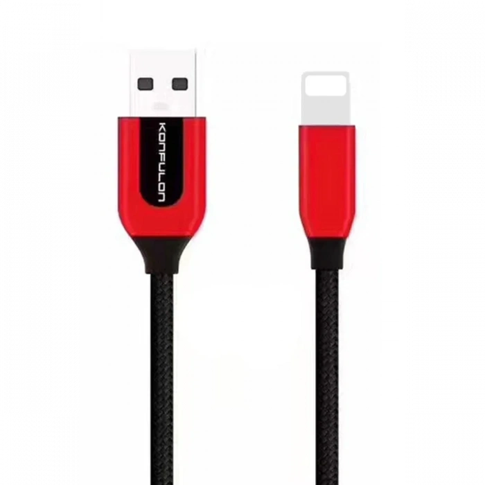 Konfulon S51 Lightning Kablo iphone Uyumlu 1M 3A - Kırmızı