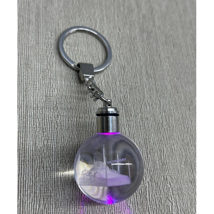 Ledli Sultanahmet Tasarımı Kristal Anahtarlık Alk3804