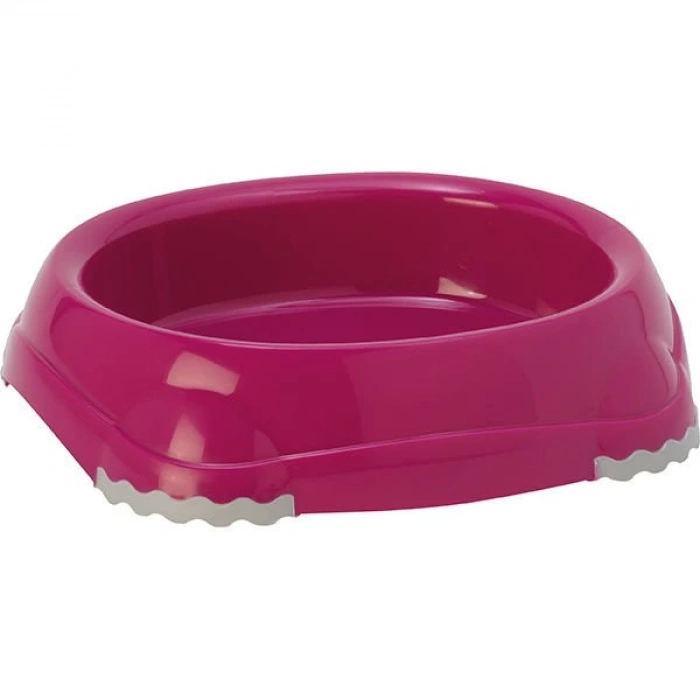 Moderna Smart Plastik Kedi ve Köpek Mama ve Su Kabı Fuşya 210 Ml
