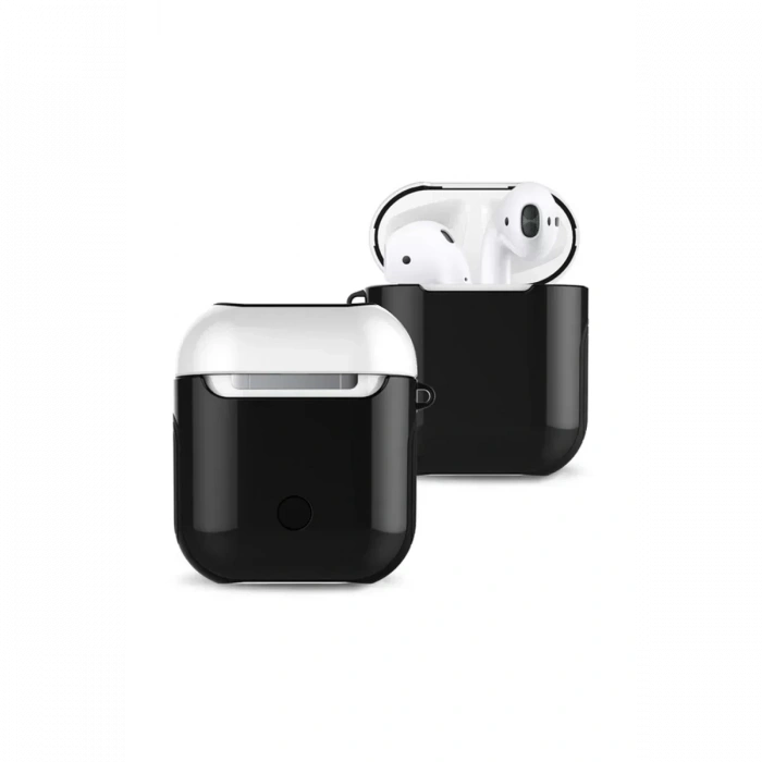 Newface Apple Airpods 2 (2.nesil) 3in1 Kılıf - Siyah-Beyaz