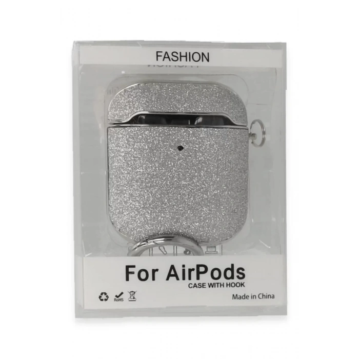 Newface Apple Airpods 2 (2.nesil) Spell Simli Kılıf - Gümüş