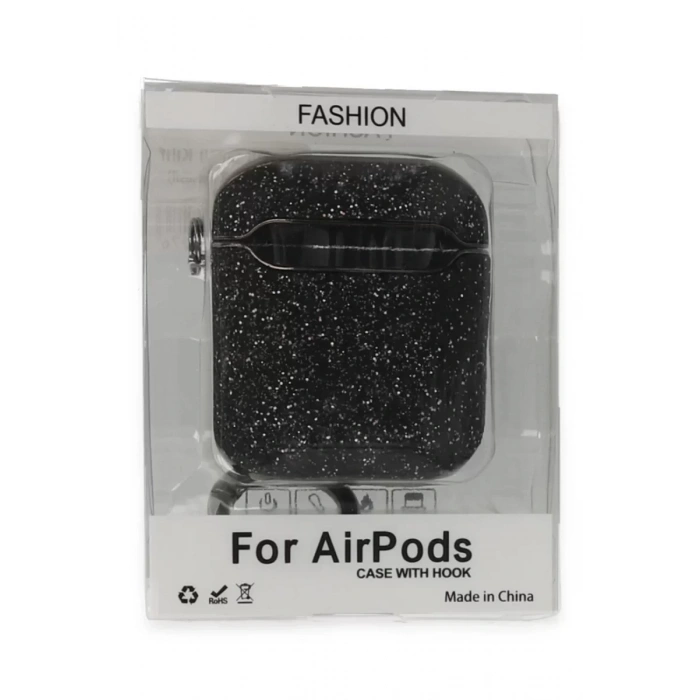 Newface Apple Airpods 2 (2.nesil) Spell Simli Kılıf - Siyah