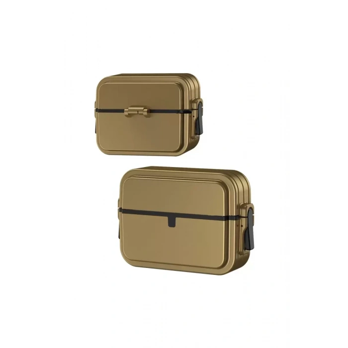 Newface Apple Airpods 3 (3.nesil) 404 Kilitli Kılıf - Gold
