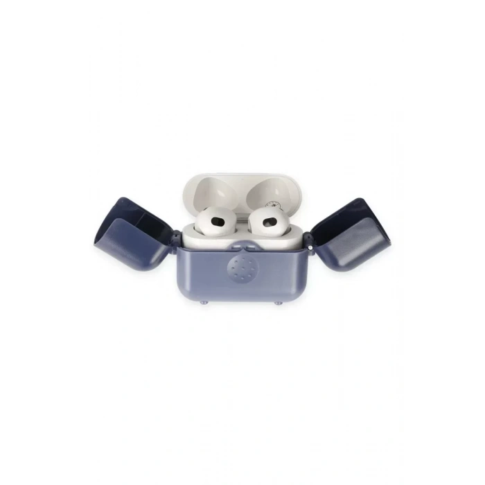 Newface Apple Airpods 3 (3.nesil) Basmalı Kılıf - Mavi-Lacivert
