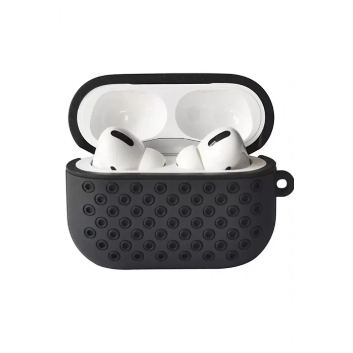 Newface Apple Airpods Pro 2 (2.nesil) Spor Delikli Kılıf - Siyah-siyah