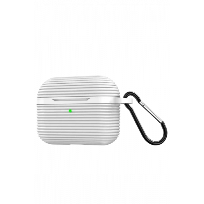 Newface Apple Airpods Pro 3 (3.nesil) Raven Silikon Kılıf - Beyaz
