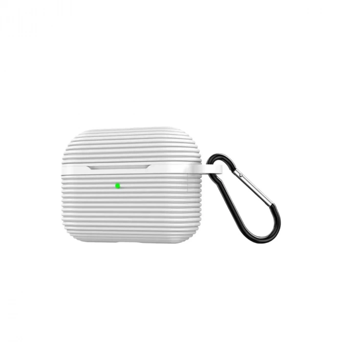 Newface Apple Airpods Pro 3 (3.nesil) Raven Silikon Kılıf - Beyaz
