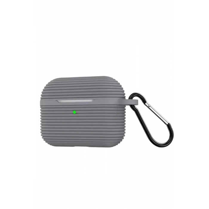 Newface Apple Airpods Pro 3 (3.nesil) Raven Silikon Kılıf - Gri