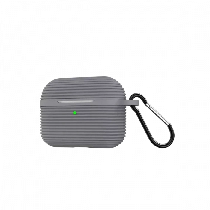 Newface Apple Airpods Pro 3 (3.nesil) Raven Silikon Kılıf - Gri