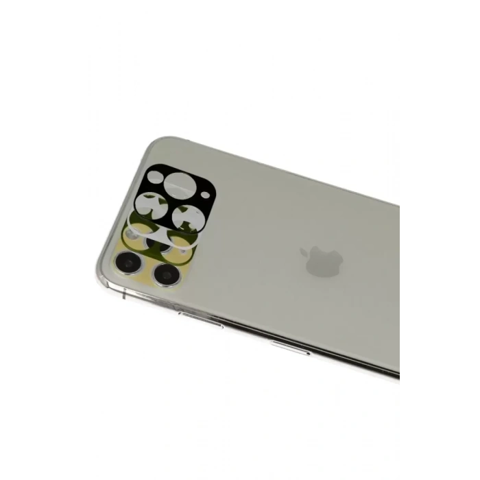 Newface Apple İphone 11 Pro Max Rainbow Kamera Lens Koruma Cam - Gold