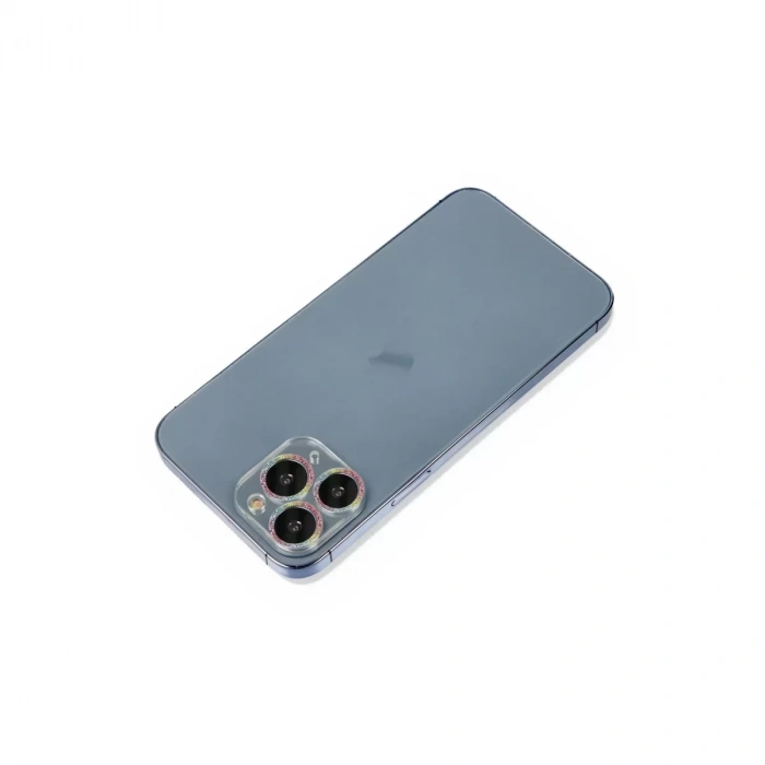 Newface Apple İphone 11 Pro Max Shine Kamera Lens Koruma Cam - Rainbow