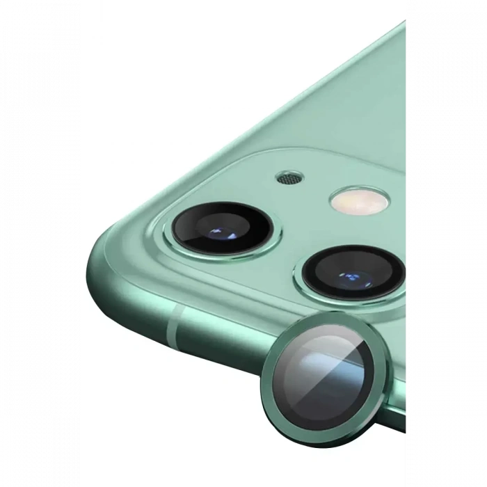 Newface Apple İphone 11 Raze Metal Kamera Lens - Yeşil