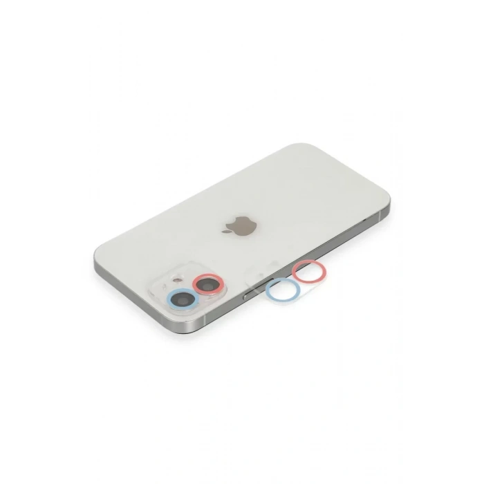 Newface Apple İphone 11 Renkli Kamera Lens Koruma Cam - Pembe-mavi