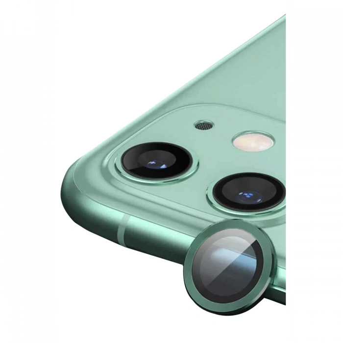 Newface Apple İphone 12 Mini Raze Metal Kamera Lens - Yeşil