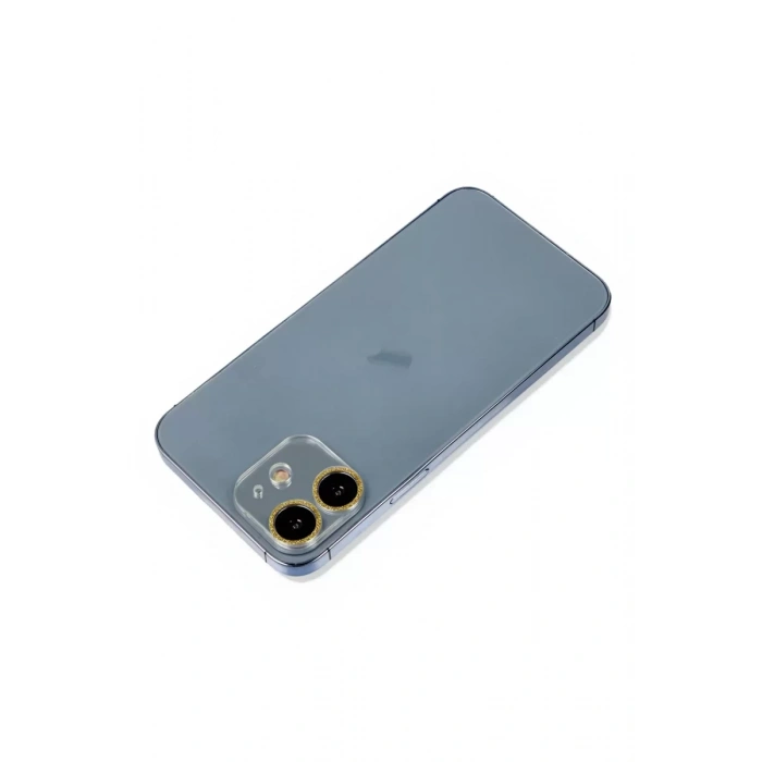 Newface Apple İphone 12 Mini Shine Kamera Lens Koruma Cam - Gold