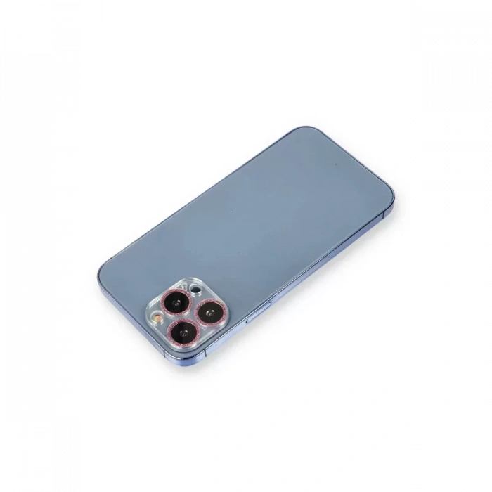 Newface Apple İphone 12 Pro Max Shine Kamera Lens Koruma Cam - Pembe