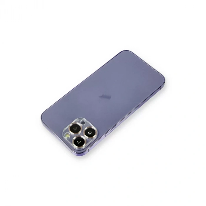 Newface Apple İphone 12 Pro Metal Kamera Lens Koruma Cam - Gold
