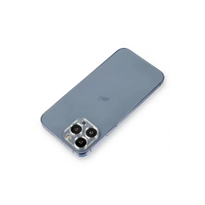 Newface Apple İphone 12 Pro Metal Kamera Lens Koruma Cam - Gümüş