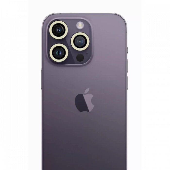 Newface Apple İphone 12 Pro Neon Fosforlu Kamera Lens - Beyaz