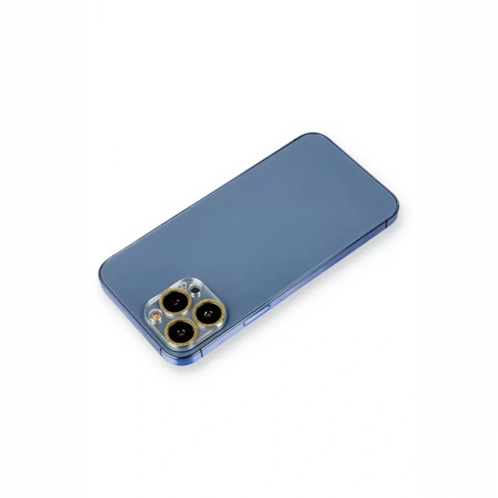 Newface Apple İphone 12 Pro Shine Kamera Lens Koruma Cam - Gold
