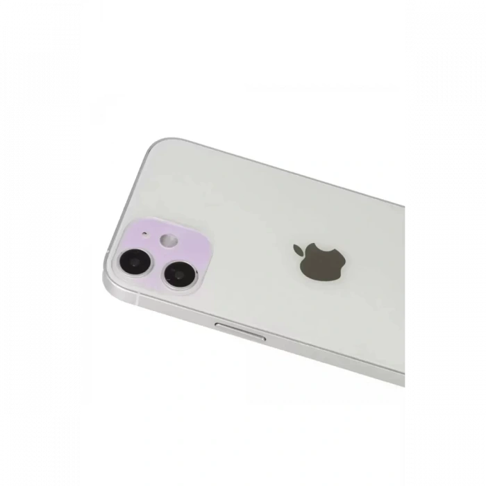 Newface Apple İphone 12 Rainbow Kamera Lens Koruma Cam - Mor
