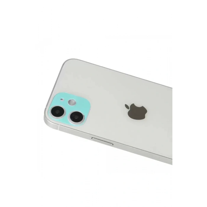 Newface Apple İphone 12 Rainbow Kamera Lens Koruma Cam - Yeşil