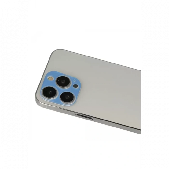 Newface Apple İphone 13 Pro Max Rainbow Kamera Lens Koruma Cam - Mavi