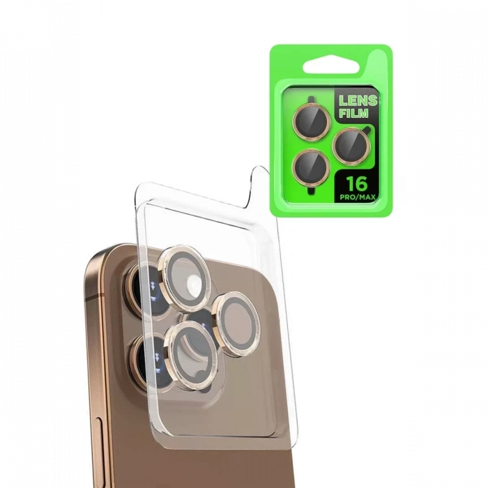 Newface Apple İphone 16 Pro Raze Metal Kamera Lens - Desert